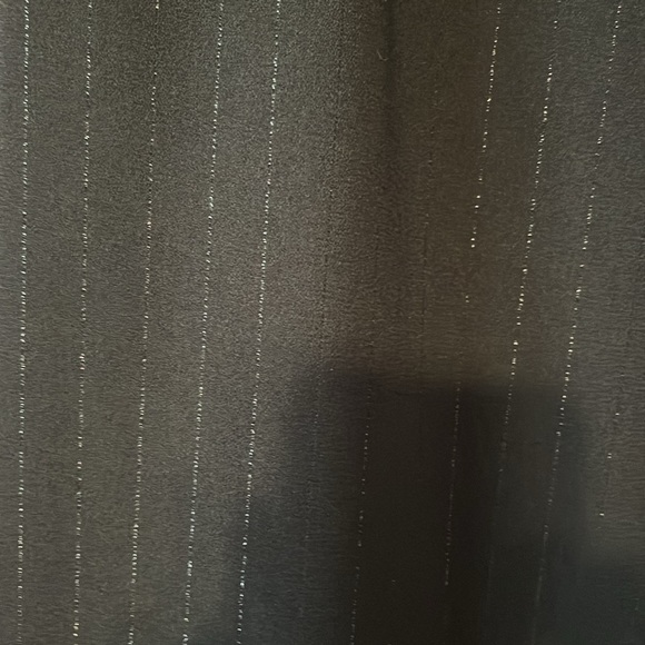 Straight black, pinstripe skirt, back zipper and back slit. - Picture 2 of 3